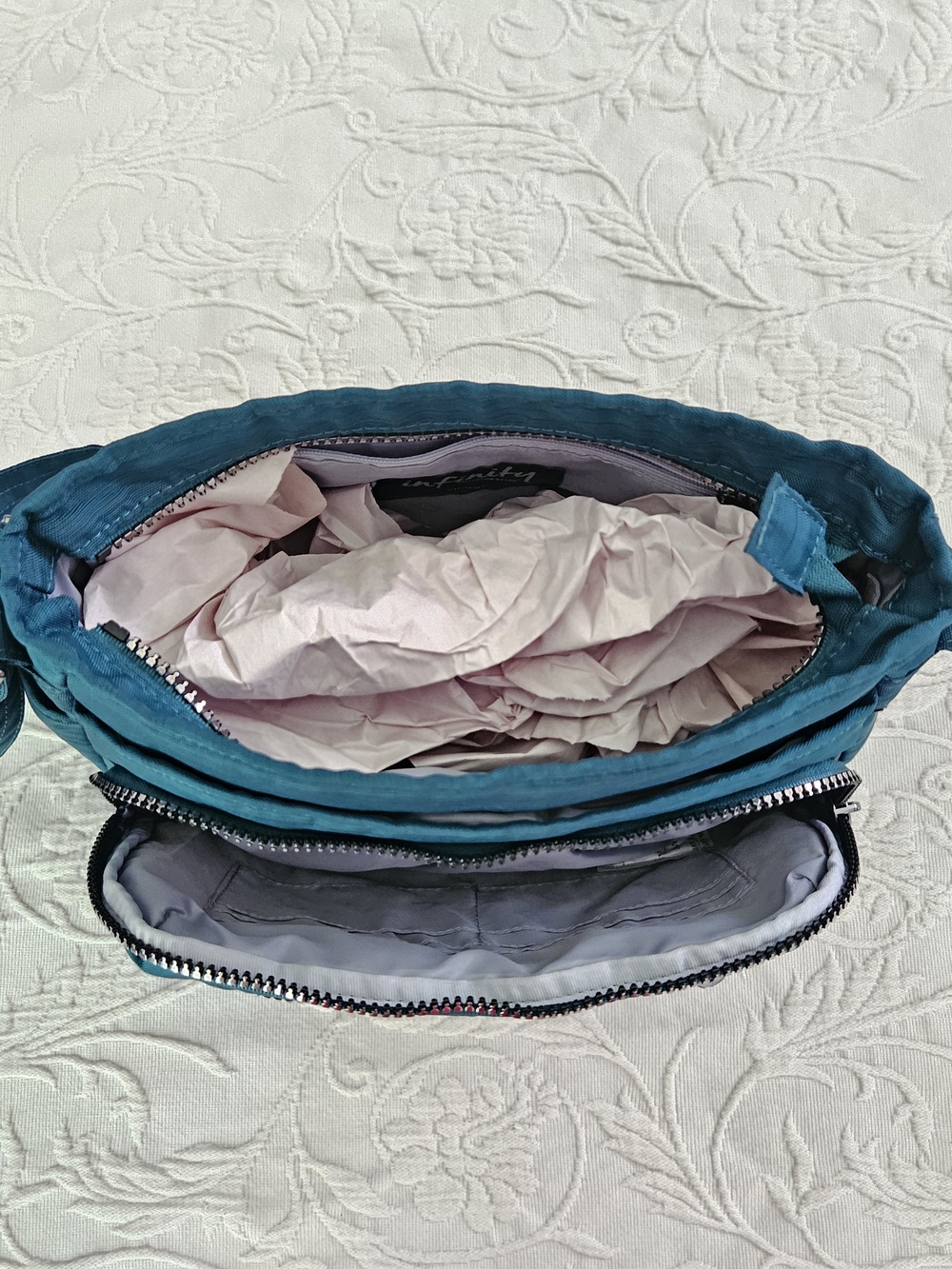lug Infinity Shimmy Teal Shoulder/Crossbody Bag - Picture 12 of 16
